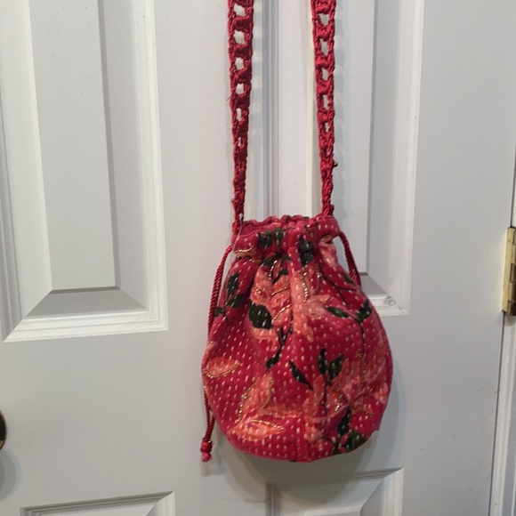 Free People Velvet Moon Crossbody Bag Satchel Red - Picture 7 of 13